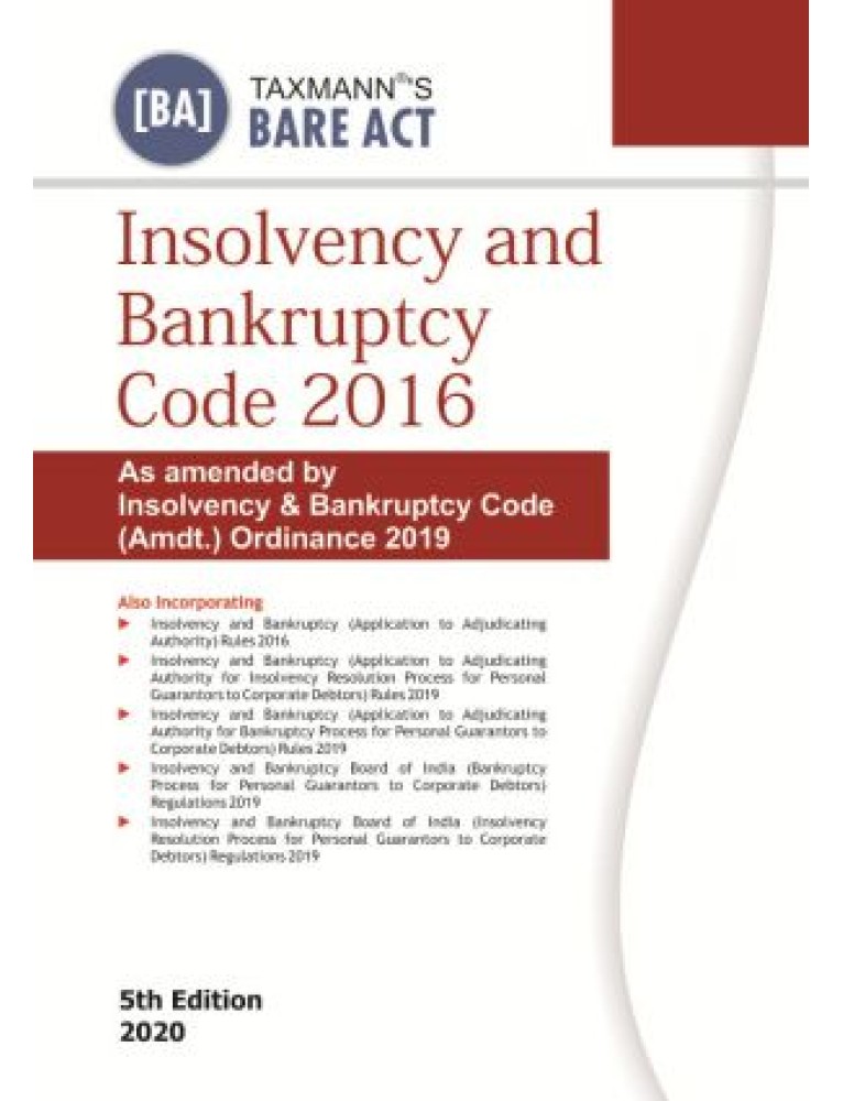 Insolvency And Bankruptcy Code 2016 (Paperback Pocket Edition)